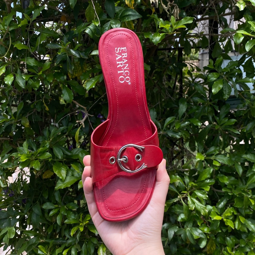 NWOT Vintage Franco Sarto Red Heels - Picture 6 of 6